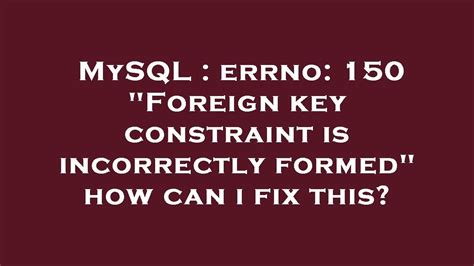 Mariadb return me this message a multiple time. . Sequelize foreign key constraint is incorrectly formed